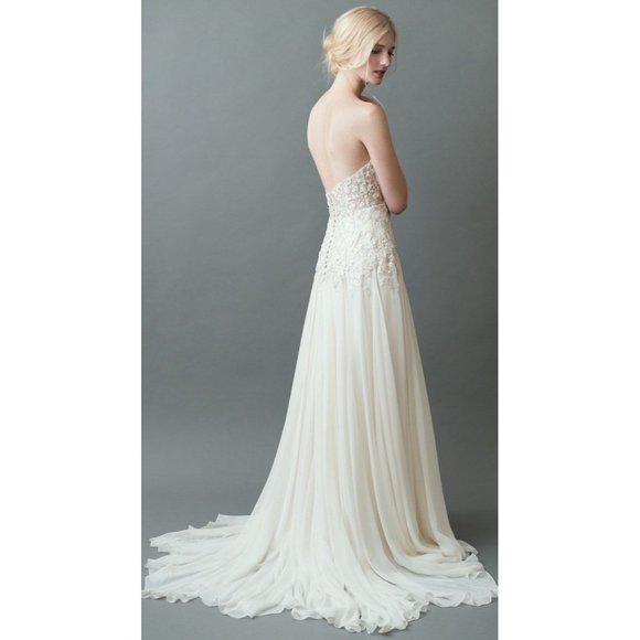 BHLDN Jenny Yoo Marianna Marabella Wedding Gown Size 12 NEW - Picture 9 of 16